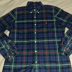 Like new Plaid Button Up Polo